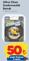 BOSS TAPE ULTRA CLEAR SIZDIRMAZLIK BANDI 30MMX3M BOSS TAPE ULTRA CLEAR SIZDIRMAZLIK BANDI 30MMX3M